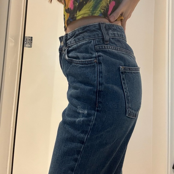 Topshop petite moto MOM dark wash jeans size 26 waist - Picture 6 of 10